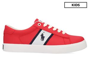 Polo Ralph Lauren Boys' Geoff Smooth Shoes - Red Tumbled/White/Navy