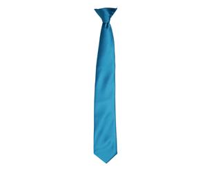 Premier Colours Mens Satin Clip Tie (Teal) - RW4407