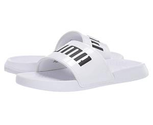 Puma Women's Patent Popcat Slides - White/Puma Black