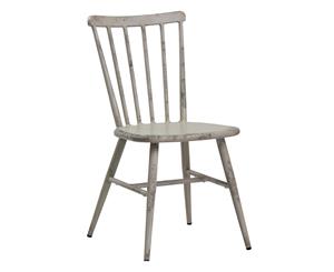 Replica Windsor Stackable Outdoor Dining Chair In Antique Off White - Antique White - Outdoor Aluminium Chairs