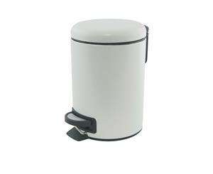 Salt & Pepper Suds Pedal Push Bin 3L White