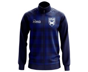 Scotland Tartan Concept Football Track Jacket (Navy) - Kids