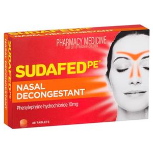 Sudafed PE Nasal Decongestant Tablets 48 Pack