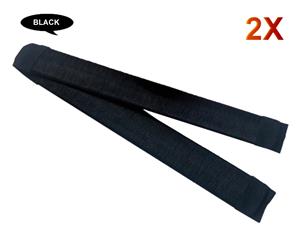 2x Women's Magic Hair Band Maker Bun Snap Donut Former French Twist Tool Styling-Black