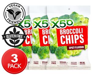 3 x X50 Broccoli Chips Spicy 60g