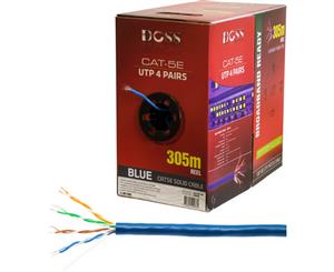 305M Cat5E Solid Cable Blue Sold As 305M Roll