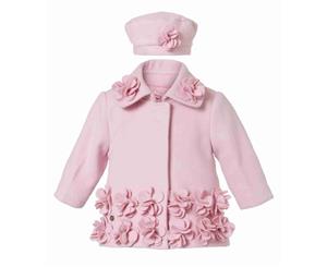 Baby Girl Set Pink Coat & Hat