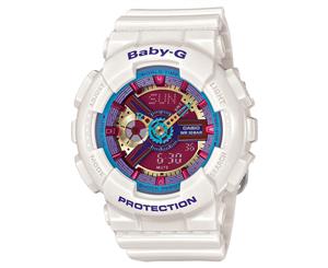 Casio Baby-G Women's 43mm BA112-7A Resin Watch - White/Pink