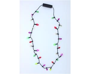 Christmas Light Up Flashing Necklace Xmas Costume Party Blinking