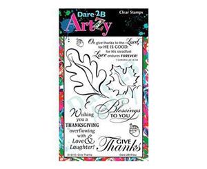 Dare 2B Artzy Clear Stamps 4X6 Sheet Give Thanks