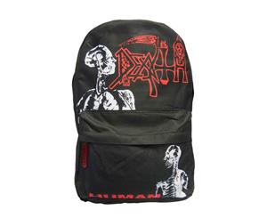 Death Backpack Bag Human Band Logo Official - Black