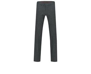 Dobell Mens Grey Donegal Tweed Trousers Slim Fit Wool Blend