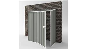 EasyShed S1508 Off The Wall Garden Shed - Bush Smoke