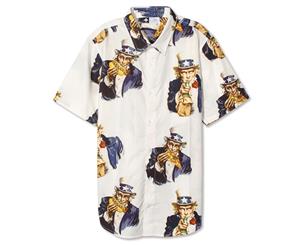 LRG Uncle Sammy SS Woven Shirt White - White