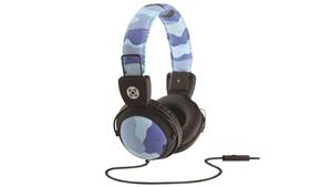 Moki Camo In-line Mic Headphones - Blue