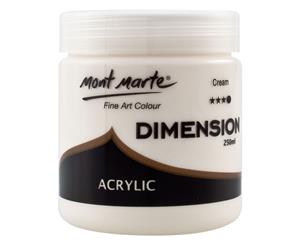 Mont Marte Dimension Acrylic Paint 250ml Pot - Cream