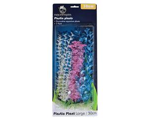 Pearl Colour Plastic Aquarium Plants - Pack of 3 - 20cm (Aquatopia)