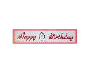 Pink Princess Theme Party Banner 100x30cm Sign Great for Happy Birthday Parties