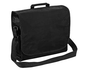 Quadra Plain Record / Messenger Bag (9 Litres) (Pack Of 2) (Black) - RW6965