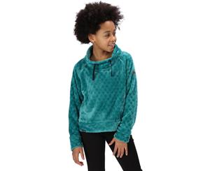 Regatta Boys Keera Two Tone Fluffy Walking Fleece Jacket - Deep Lake