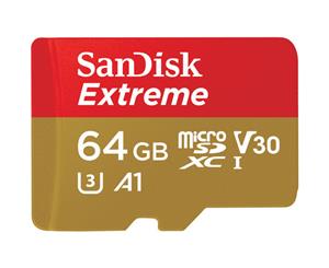 SanDisk Extreme MicroSDXC UHS-I A1 Card 64GB 100Mb/s