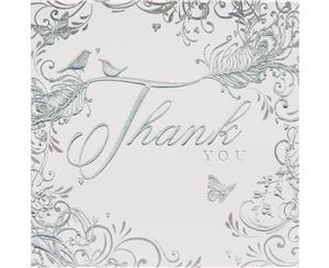 Simon Elvin Thank You Wedding Gift Display Pack (Pack Of 6) (Silver Swirls) - SG13795