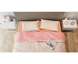 Soft Leaves Duvet Cover Set in Soft Leaves Apricot Blush In Single