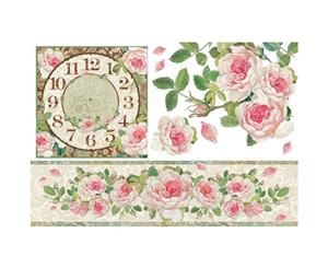 Stamperia Clock with Roses 48 x 33cm