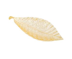 TROPPO Small 38cm Long Decorative Leaf - Brass