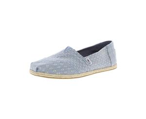 Toms Womens Classic Seaglass Denim Distressed Espadrilles