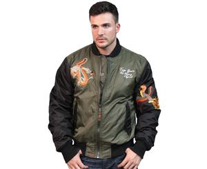 Top Gun Flying Legend Bomber Jacket Olive - Green