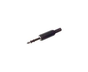 6.3Mm Stereo Phono Plug Black Plastic