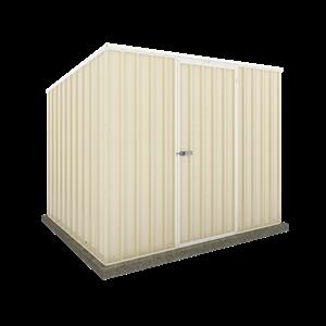 Absco Sheds 2.26 x 1.52 x 1.80m Space Saver Reverse Skillion Shed - Classic Cream