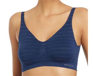 Ambra Women's Seamless Singles Shaper Bra - Medieval Blue