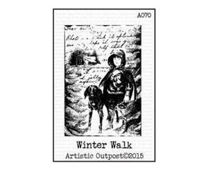 Artistic Outpost Cling Stamps 3.75In. X6in. - Winter Walk