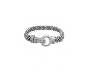 Barcs Metal Circle Bracelet With Silver-Coloured Foldover Clasp