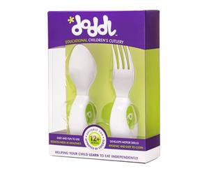 Doddl Fork and Spoon Set - Lime