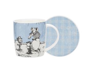 Ecology Blinky Bill Fine China Mug & Coaster Set 320ml Blue