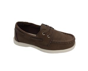 Grosby Nigel Boys Classic Summer Boat Shoe - Tan