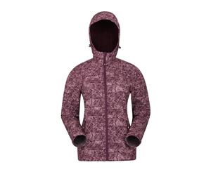 Mountain Warehouse Wms Exodus Printed Womens Softshell Softshell Jacket - Burgundy