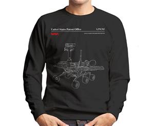 NASA Mars Exploration Rover Schematic Men's Sweatshirt - Black