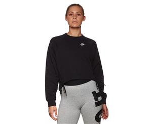 Nike Sportswear Women's Essential Fleece Tie Crew - Black