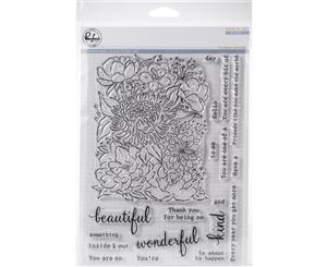 Pinkfresh Studio Clear Stamp Set 6 inchX8 inch - Flower Garden