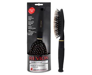 Revlon Perfect Style Make It Straight Hairbrush - Black/Silver