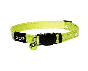 Rogz Silkycat Safeloc Collar Lime Filigree