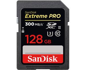 SanDisk Extreme Pro SDXC UHS-II Memory Card 128GB 300Mb/s