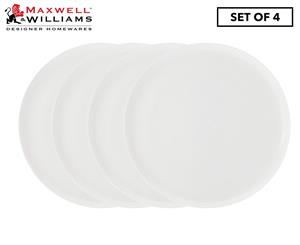 Set of 4 Maxwell & Williams 18cm Cashmere High Rim Coupe Plate - White