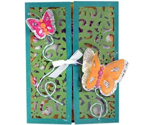 Sizzix Thinlits Dies 10/Pkg By Lori Whitlock-Butterflies Gatefold Card