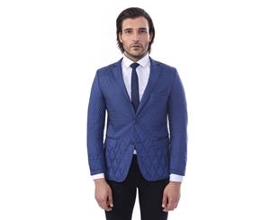 Wessi Slimfit Navy Indigo Quilted Blazer