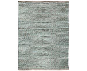 Zola Aqua Handowven Flat Weave Rug -190 x 280cms